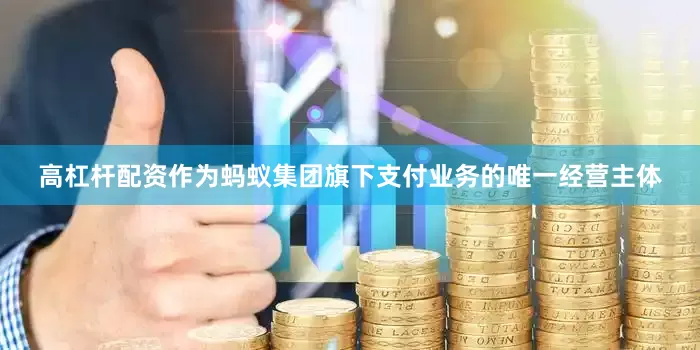 高杠杆配资作为蚂蚁集团旗下支付业务的唯一经营主体