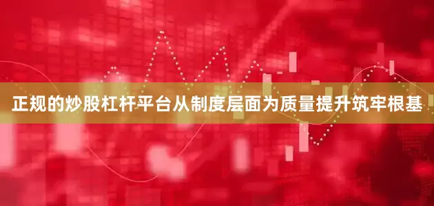 正规的炒股杠杆平台从制度层面为质量提升筑牢根基